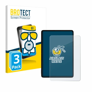 Face avant d’un emballage produit avec le logo de la marque BROTECT. À côté, l’appareil Xiaomi Pad 6S Pro 12.4