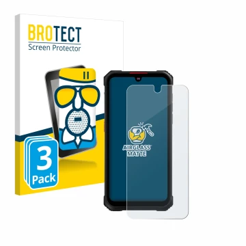 Face avant d’un emballage produit avec le logo de la marque BROTECT. À côté, l’appareil Hotwav Cyber 9 Pro est représenté avec