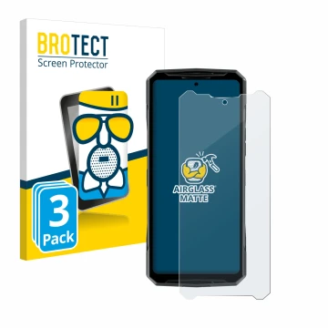 Face avant d’un emballage produit avec le logo de la marque BROTECT. À côté, l’appareil Doogee DK10 est représenté avec la pro