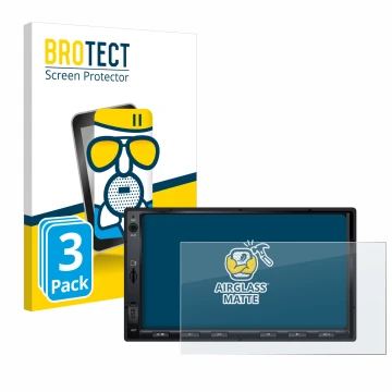 Face avant d’un emballage produit avec le logo de la marque BROTECT. À côté, l’appareil Atoto F7 WE est représenté avec la pro