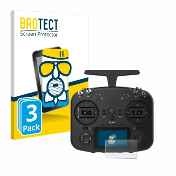 Face avant d’un emballage produit avec le logo de la marque BROTECT. À côté, l’appareil FrSky TWIN X14 est représenté avec la 