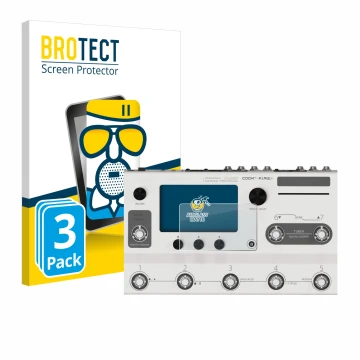 Face avant d’un emballage produit avec le logo de la marque BROTECT. À côté, l’appareil Hotone Ampero II Stage est représenté 
