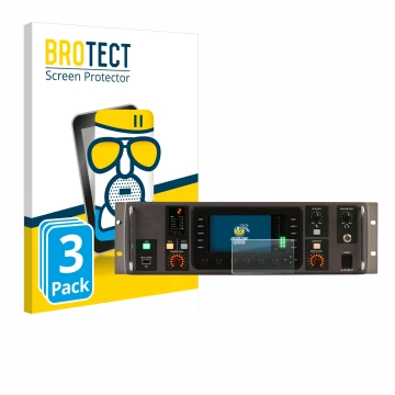 Face avant d’un emballage produit avec le logo de la marque BROTECT. À côté, l’appareil Behringer X32 Rack est représenté avec