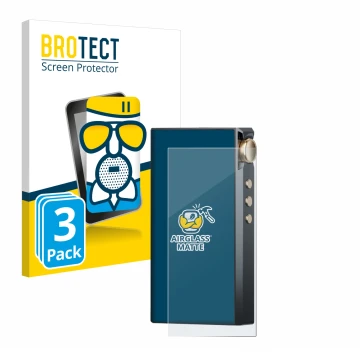 Face avant d’un emballage produit avec le logo de la marque BROTECT. À côté, l’appareil Cayin N3-Ultra est représenté avec la 