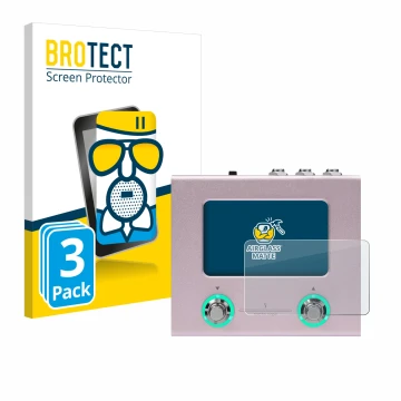 Face avant d’un emballage produit avec le logo de la marque BROTECT. À côté, l’appareil Hotone Ampero Mini est représenté avec