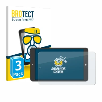 Face avant d’un emballage produit avec le logo de la marque BROTECT. À côté, l’appareil SZTPS Tablet 8