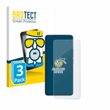 Face avant d’un emballage produit avec le logo de la marque BROTECT. À côté, l’appareil Xiaomi Poco F6 Pro est représenté avec