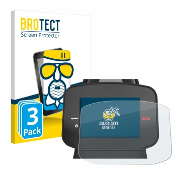 Face avant d’un emballage produit avec le logo de la marque BROTECT. À côté, l’appareil PowaKaddy FX7 GPS 3.5