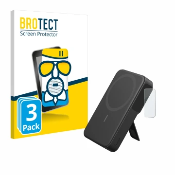 Face avant d’un emballage produit avec le logo de la marque BROTECT. À côté, l’appareil Anker MagGo est représenté avec la pro