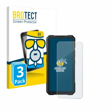 Face avant d’un emballage produit avec le logo de la marque BROTECT. À côté, l’appareil Cubot King Kong X est représenté avec 