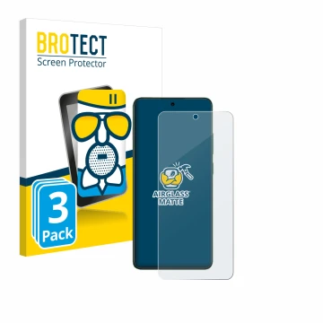 Face avant d’un emballage produit avec le logo de la marque BROTECT. À côté, l’appareil Oppo Reno 12 F 5G est représenté avec 