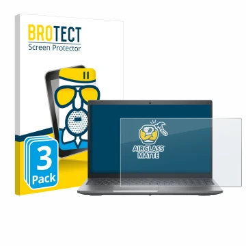 Face avant d’un emballage produit avec le logo de la marque BROTECT. À côté, l’appareil Dell Precision 3580 est représenté ave