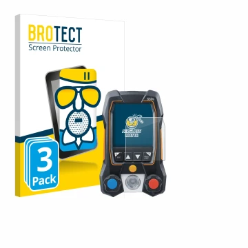 Face avant d’un emballage produit avec le logo de la marque BROTECT. À côté, l’appareil Testo 550s est représenté avec la prot