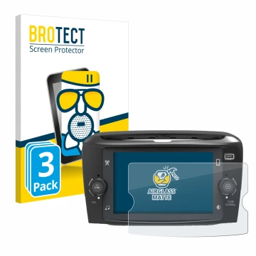 Face avant d’un emballage produit avec le logo de la marque BROTECT. À côté, l’appareil Lancia Ypsilon 7