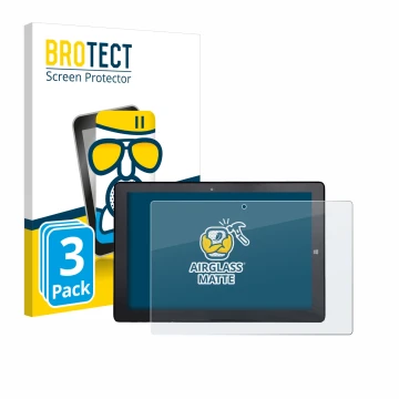 Face avant d’un emballage produit avec le logo de la marque BROTECT. À côté, l’appareil Awow AiBook 10 est représenté avec la 