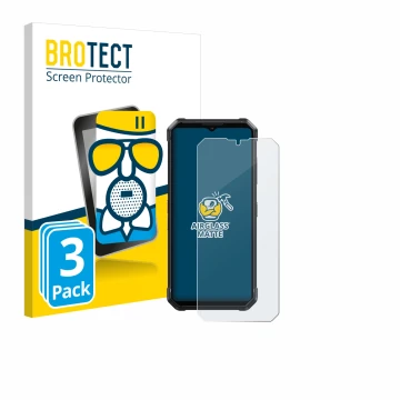 Face avant d’un emballage produit avec le logo de la marque BROTECT. À côté, l’appareil Fossibot F106 Pro est représenté avec 