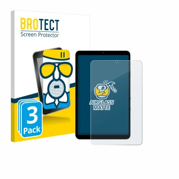 Face avant d’un emballage produit avec le logo de la marque BROTECT. À côté, l’appareil Alldocube iPlay 60 Mini Pro est représ
