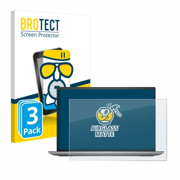 Face avant d’un emballage produit avec le logo de la marque BROTECT. À côté, l’appareil Dell Precision 5690 Workstation est re