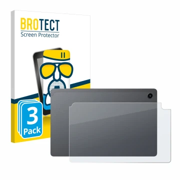 Face avant d’un emballage produit avec le logo de la marque BROTECT. À côté, l’appareil Alldocube iPlay 60 Mini Pro (Arrière) 
