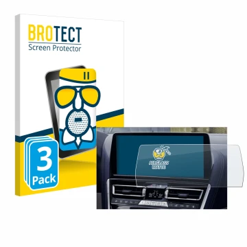 Face avant d’un emballage produit avec le logo de la marque BROTECT. À côté, l’appareil BMW facelift 8 series BJ 2022-2025 est