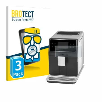 Face avant d’un emballage produit avec le logo de la marque BROTECT. À côté, l’appareil WMF Perfection 880L est représenté ave