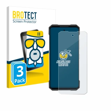 Face avant d’un emballage produit avec le logo de la marque BROTECT. À côté, l’appareil Doogee S200 est représenté avec la pro