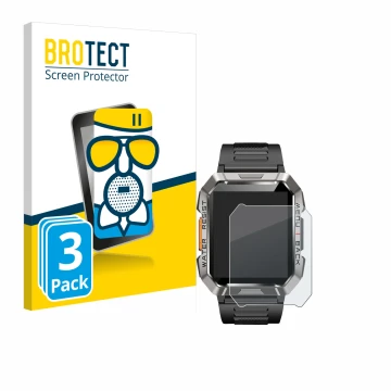 Face avant d’un emballage produit avec le logo de la marque BROTECT. À côté, l’appareil Baolubao W60 est représenté avec la pr