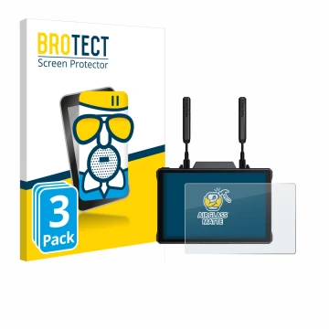 Face avant d’un emballage produit avec le logo de la marque BROTECT. À côté, l’appareil Hollyland Pyro 7 est représenté avec l