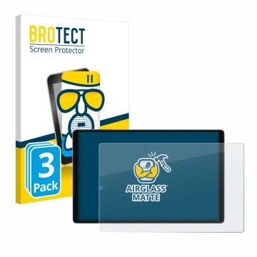 Face avant d’un emballage produit avec le logo de la marque BROTECT. À côté, l’appareil Pixpeak M820 10.1