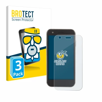 Face avant d’un emballage produit avec le logo de la marque BROTECT. À côté, l’appareil Soyes XS12 est représenté avec la prot