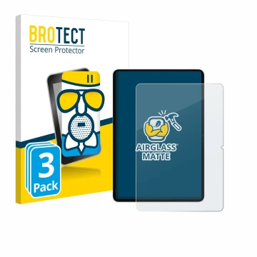 Face avant d’un emballage produit avec le logo de la marque BROTECT. À côté, l’appareil Xiaomi Pad 7 est représenté avec la pr