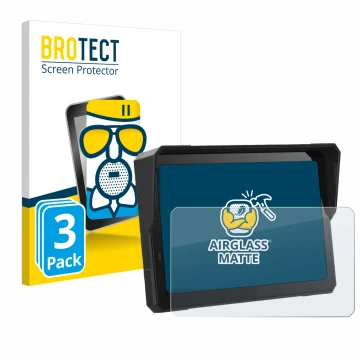 Face avant d’un emballage produit avec le logo de la marque BROTECT. À côté, l’appareil Carpuride W702 Pro 7