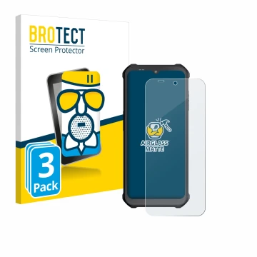 Face avant d’un emballage produit avec le logo de la marque BROTECT. À côté, l’appareil Sonim XP400 est représenté avec la pro