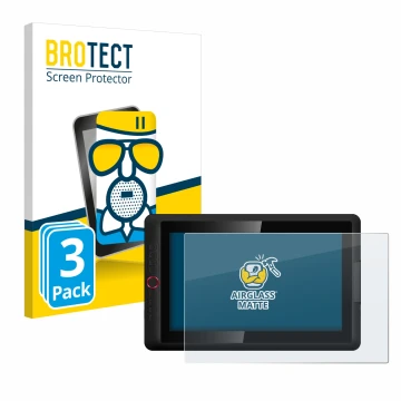 Face avant d’un emballage produit avec le logo de la marque BROTECT. À côté, l’appareil XP-Pen Artist 15.6 Pro V2 est représen