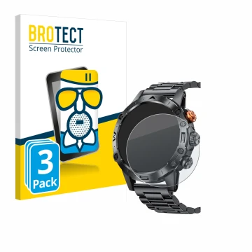 Face avant d’un emballage produit avec le logo de la marque BROTECT. À côté, l’appareil DekeFit MT43PRO 1.53
