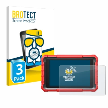 Face avant d’un emballage produit avec le logo de la marque BROTECT. À côté, l’appareil Launch X-431 PROS Elite Pro 5 est repr