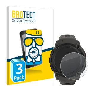 Face avant d’un emballage produit avec le logo de la marque BROTECT. À côté, l’appareil Garmin Instinct E (40 mm) est représen