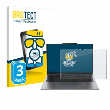 Face avant d’un emballage produit avec le logo de la marque BROTECT. À côté, l’appareil Lenovo ThinkPad X9 15 Aura Edition 15