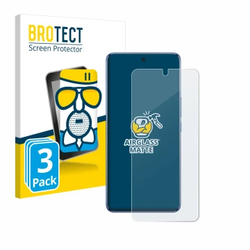Face avant d’un emballage produit avec le logo de la marque BROTECT. À côté, l’appareil Vivo V50 est représenté avec la protec