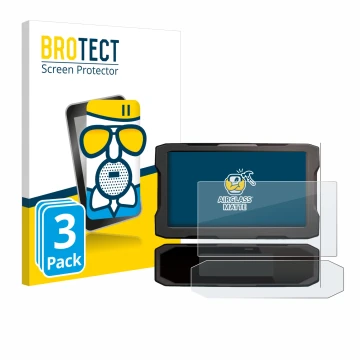 Face avant d’un emballage produit avec le logo de la marque BROTECT. À côté, l’appareil Honda NT 1100 2021 est représenté avec