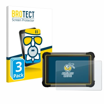 Face avant d’un emballage produit avec le logo de la marque BROTECT. À côté, l’appareil Leica iCON CC170 est représenté avec l