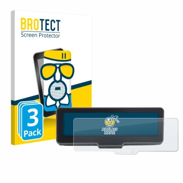 Face avant d’un emballage produit avec le logo de la marque BROTECT. À côté, l’appareil KTM 990 Duke R 2025 est représenté ave