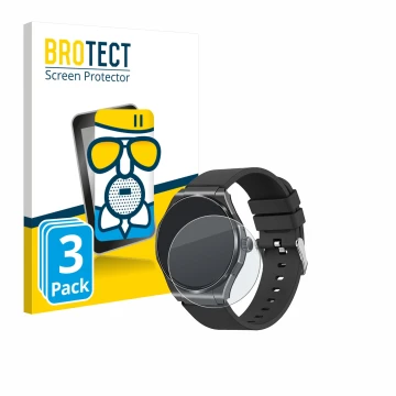 Face avant d’un emballage produit avec le logo de la marque BROTECT. À côté, l’appareil Knauermann Pro 3 2024 (rond) est repré