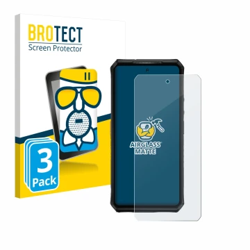 Face avant d’un emballage produit avec le logo de la marque BROTECT. À côté, l’appareil Ulefone Armor 28 Ultra Thermal est rep