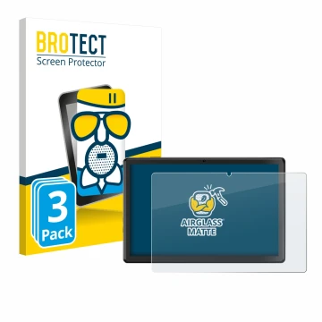 Face avant d’un emballage produit avec le logo de la marque BROTECT. À côté, l’appareil SGIN T10 Pro 10.1