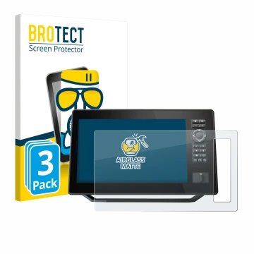 Face avant d’un emballage produit avec le logo de la marque BROTECT. À côté, l’appareil Humminbird Xplore 10 est représenté av