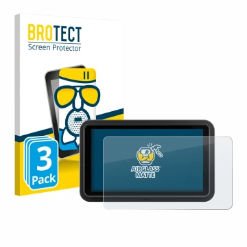 Face avant d’un emballage produit avec le logo de la marque BROTECT. À côté, l’appareil Atomos Shinobi Go est représenté avec 