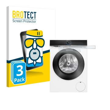 Face avant d’un emballage produit avec le logo de la marque BROTECT. À côté, l’appareil Siemens WG56B2041 IQ700 Touchdisplay e