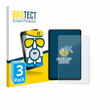 Face avant d’un emballage produit avec le logo de la marque BROTECT. À côté, l’appareil Xiaomi POCO Pad 12.1