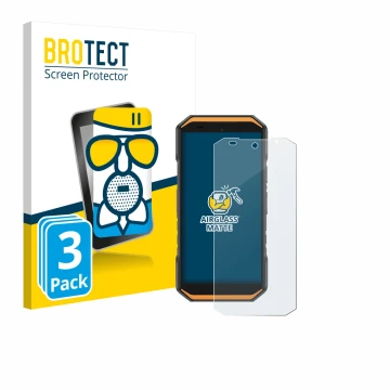Face avant d’un emballage produit avec le logo de la marque BROTECT. À côté, l’appareil Ulefone Armor X32 est représenté avec 